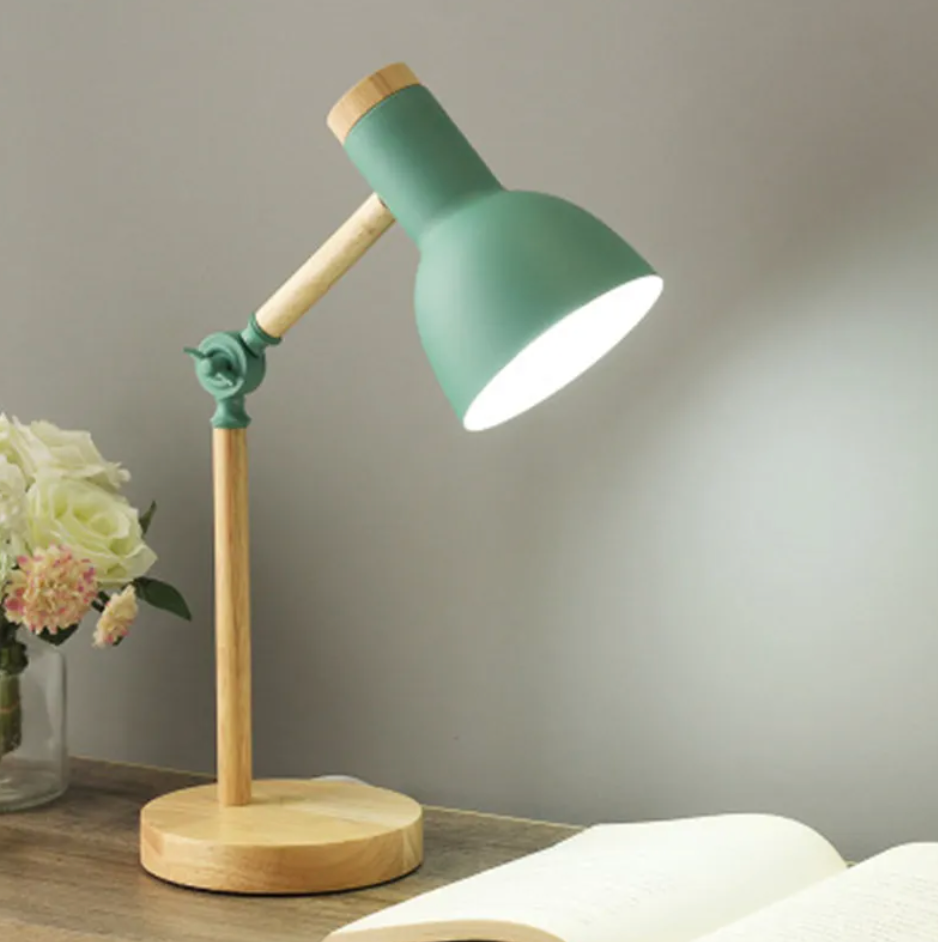 Kindertischlampe aus Holz und Metall | Höhenverstellbar und Klappbar | Skandinavisches Design für Kinderzimmer und Schreibtisch 6