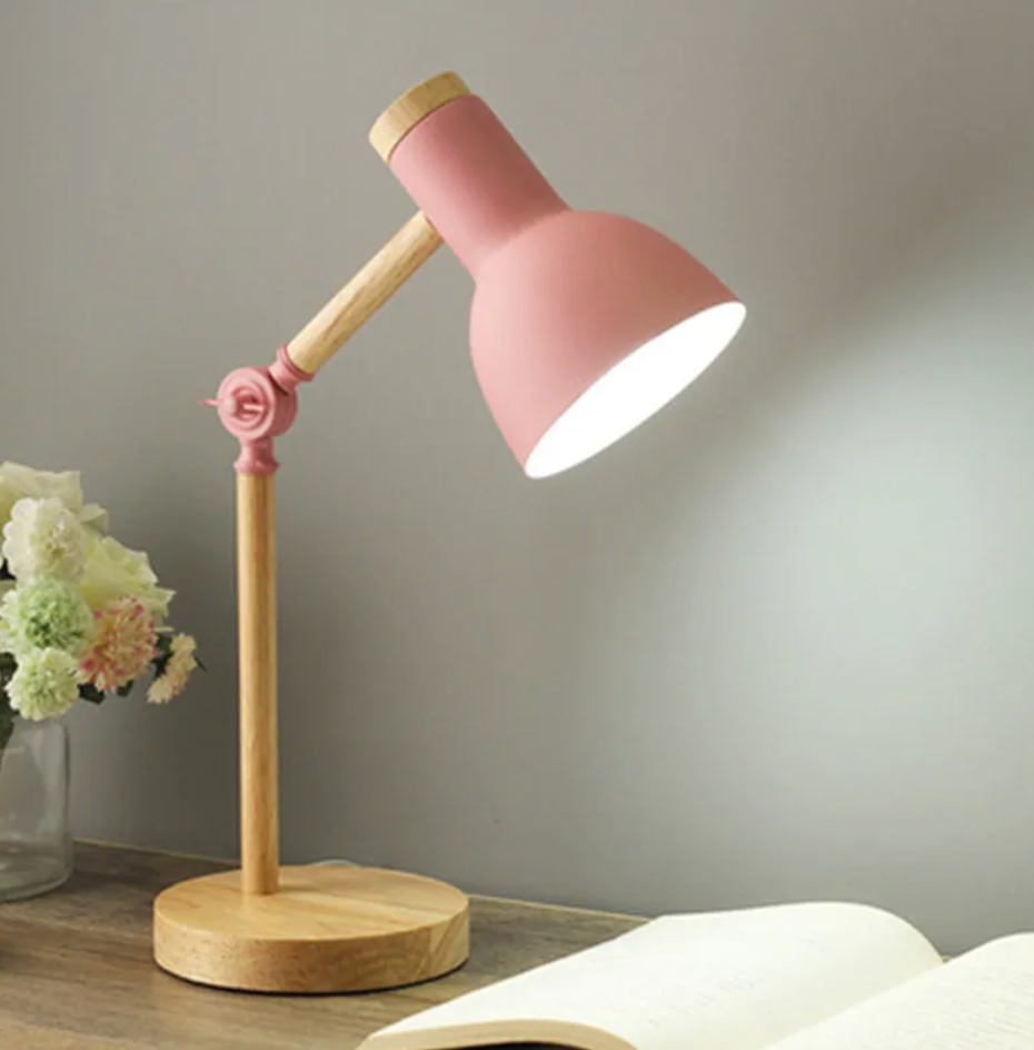 Kindertischlampe aus Holz und Metall | Höhenverstellbar und Klappbar | Skandinavisches Design für Kinderzimmer und Schreibtisch 5