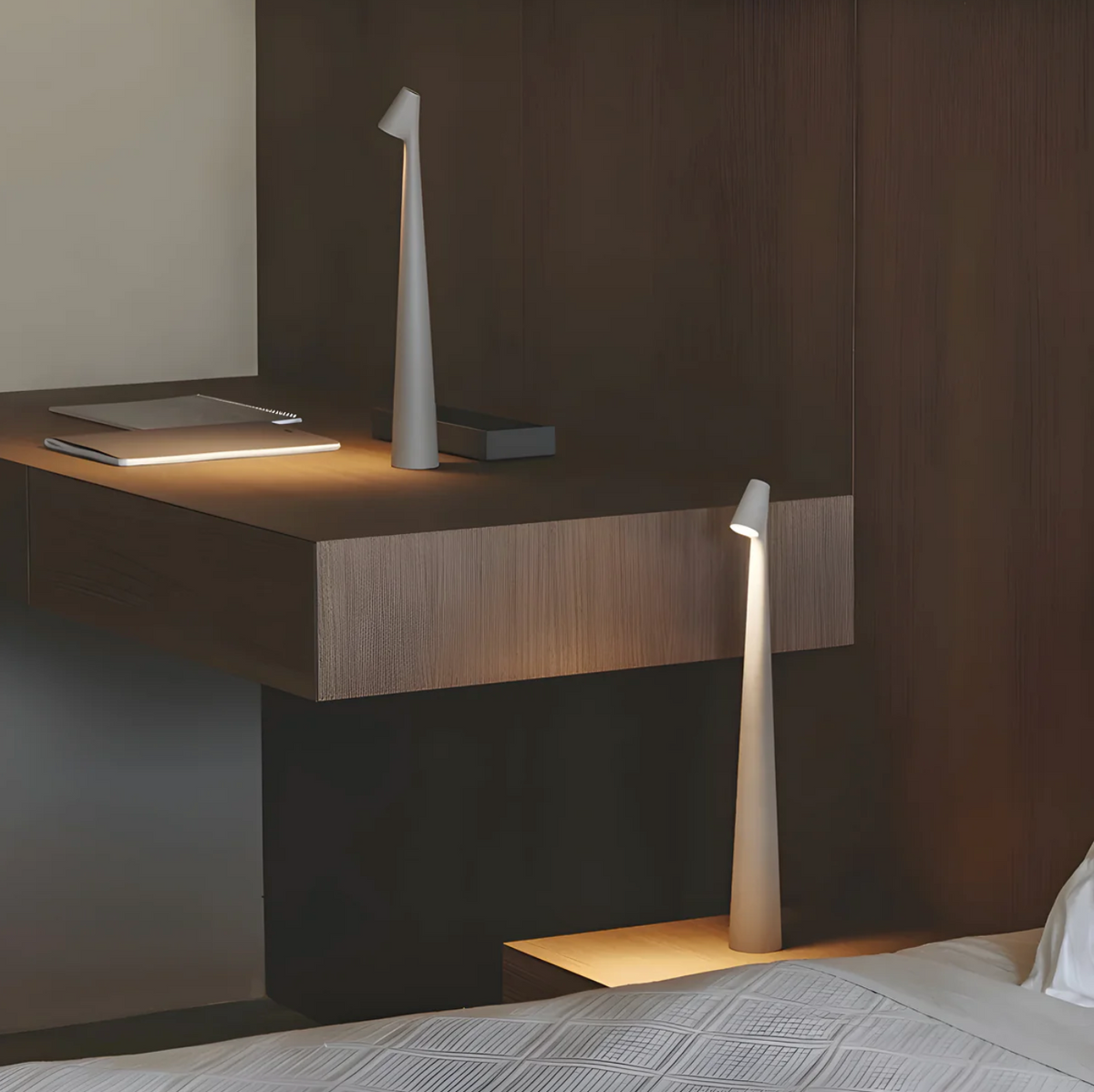 Kabellose LED Tischlampe Aluminium | Touch-Dimmer 3 Stufen, USB-Akku | Bis zu 10 Stunden Leuchtdauer ohne Kabel 11