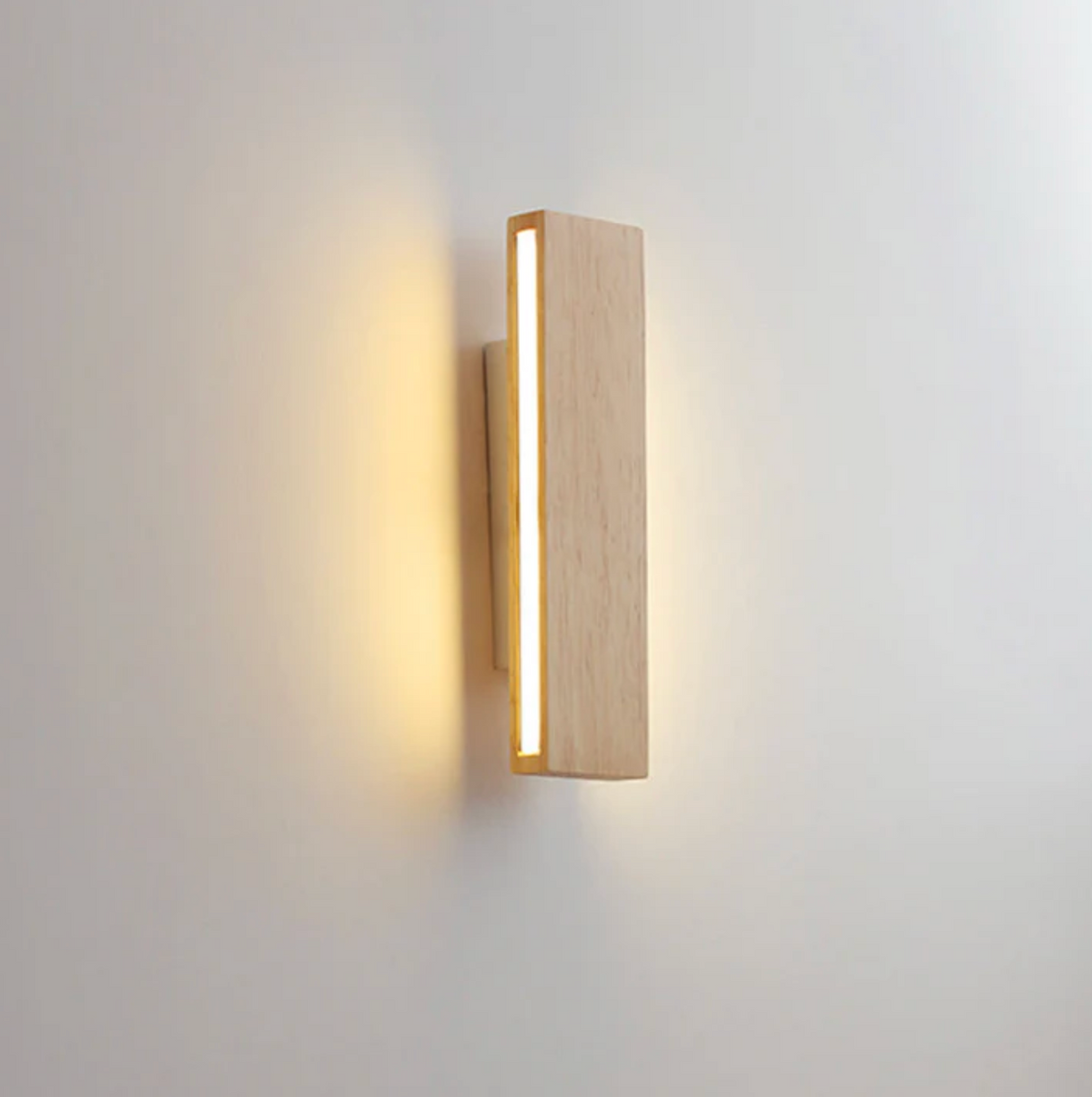 Holz-Wandleuchte mit LED-Lichtlinie | Massivholz, Montage in jeder Ausrichtung | Ideal für Schlafzimmer, Flur & Treppenhaus 18