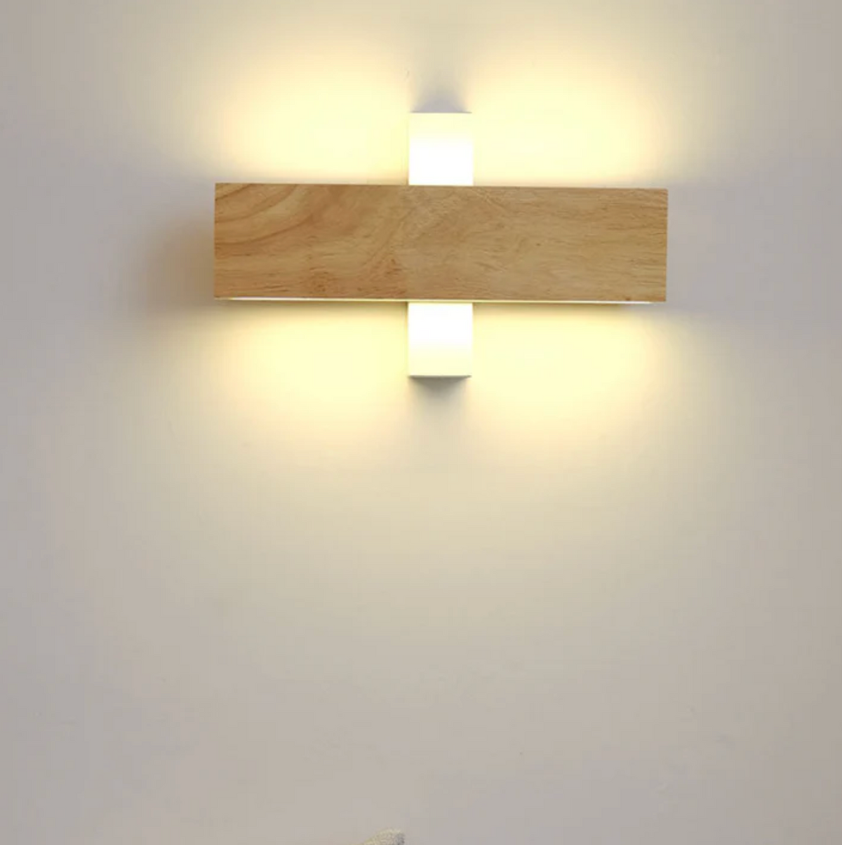 Holz-Wandleuchte mit LED-Lichtlinie | Massivholz, Montage in jeder Ausrichtung | Ideal für Schlafzimmer, Flur & Treppenhaus 13