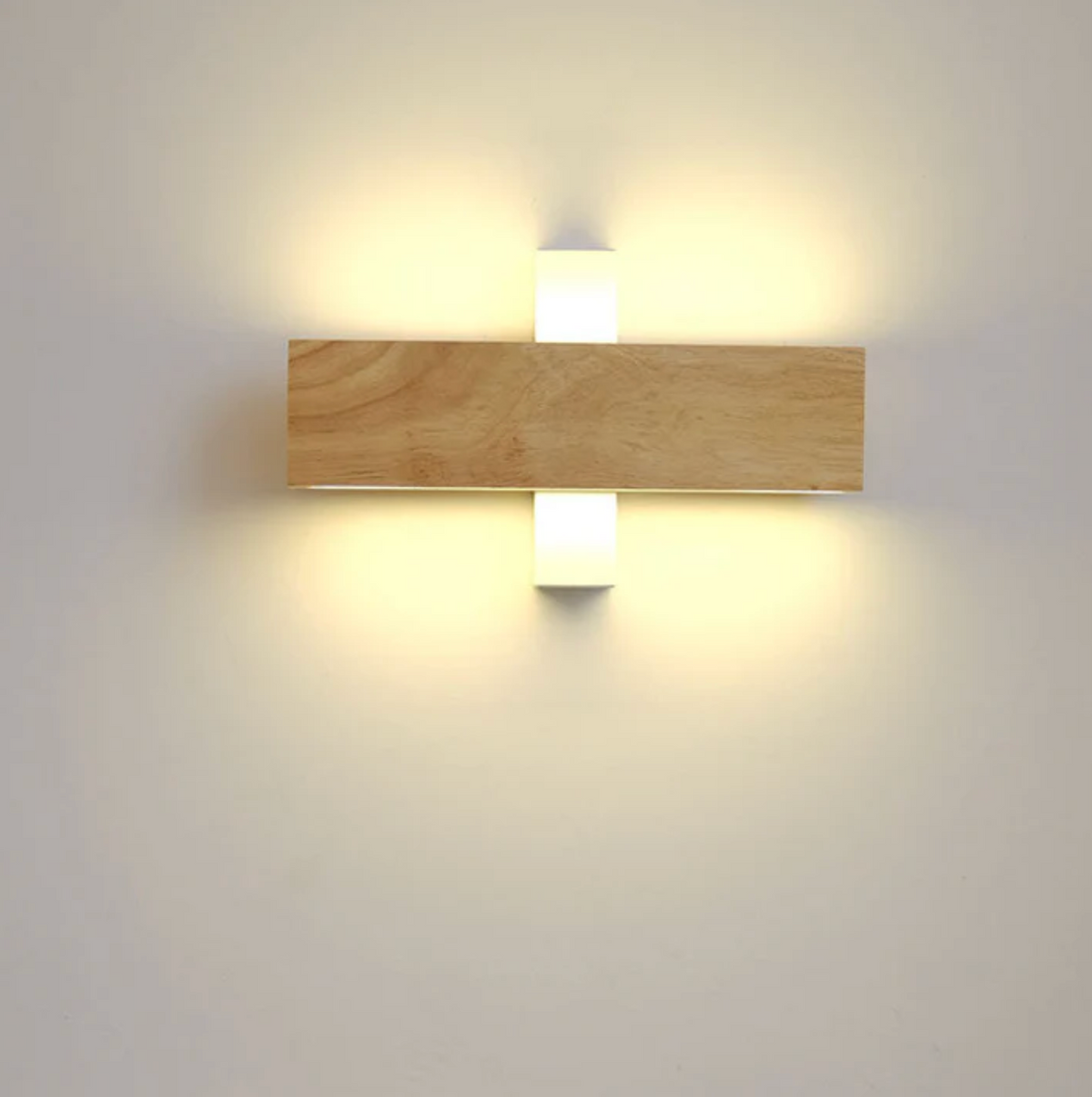 Holz-Wandleuchte mit LED-Lichtlinie | Massivholz, Montage in jeder Ausrichtung | Ideal für Schlafzimmer, Flur & Treppenhaus 5