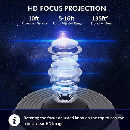 Galaxy Projektor 13-in-1 | Sternenhimmel, Planeten & Milchstraße | LED Nachtlicht mit USB, dimmbar & tragbar für Zuhause 3