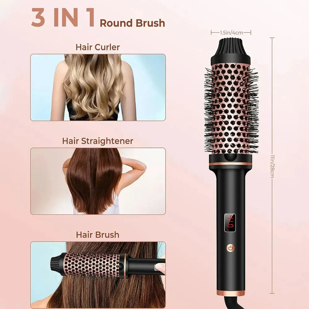 3-in-1 Haarstyler mit Ionen-Technologie | Glätten, Locken & Volumen | Thermo-Borsten mit Anti-Verbrühungsschutz 6