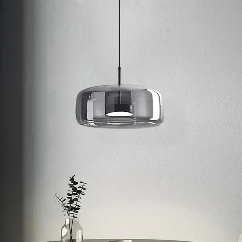 LED-Pendelleuchte aus Glas | Zeitloses Design für Wohnzimmer, Esszimmer und Flur | Energiesparende 7W-LED-Beleuchtung 5