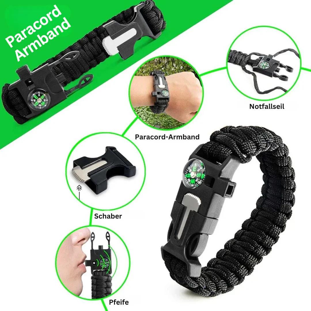 Notfall- und Survival-Set 38-teilig | Molle-kompatible Tasche, wasserfest | Ideal für Camping, Wandern und Notfälle 4