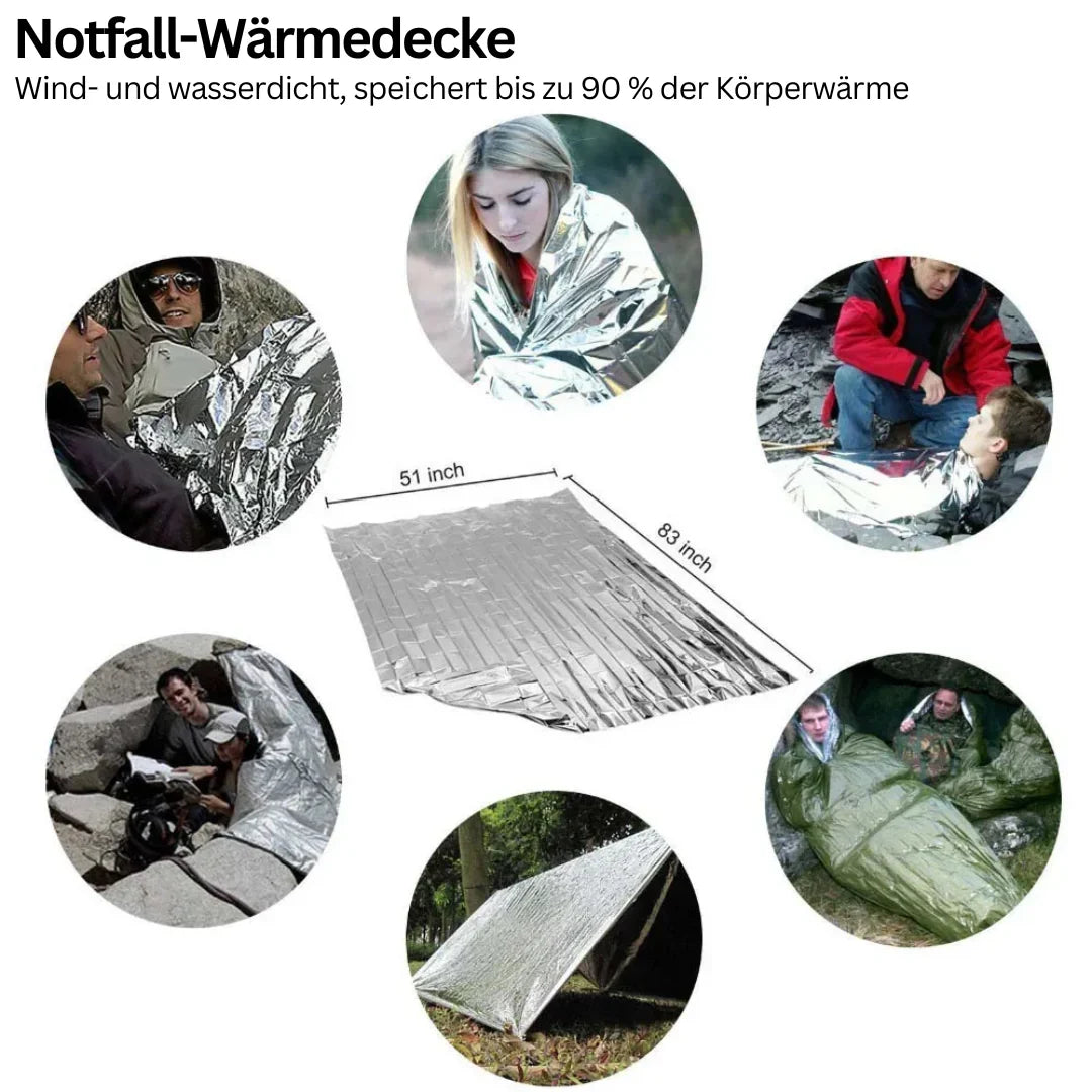 Notfall- und Survival-Set 38-teilig | Molle-kompatible Tasche, wasserfest | Ideal für Camping, Wandern und Notfälle 7