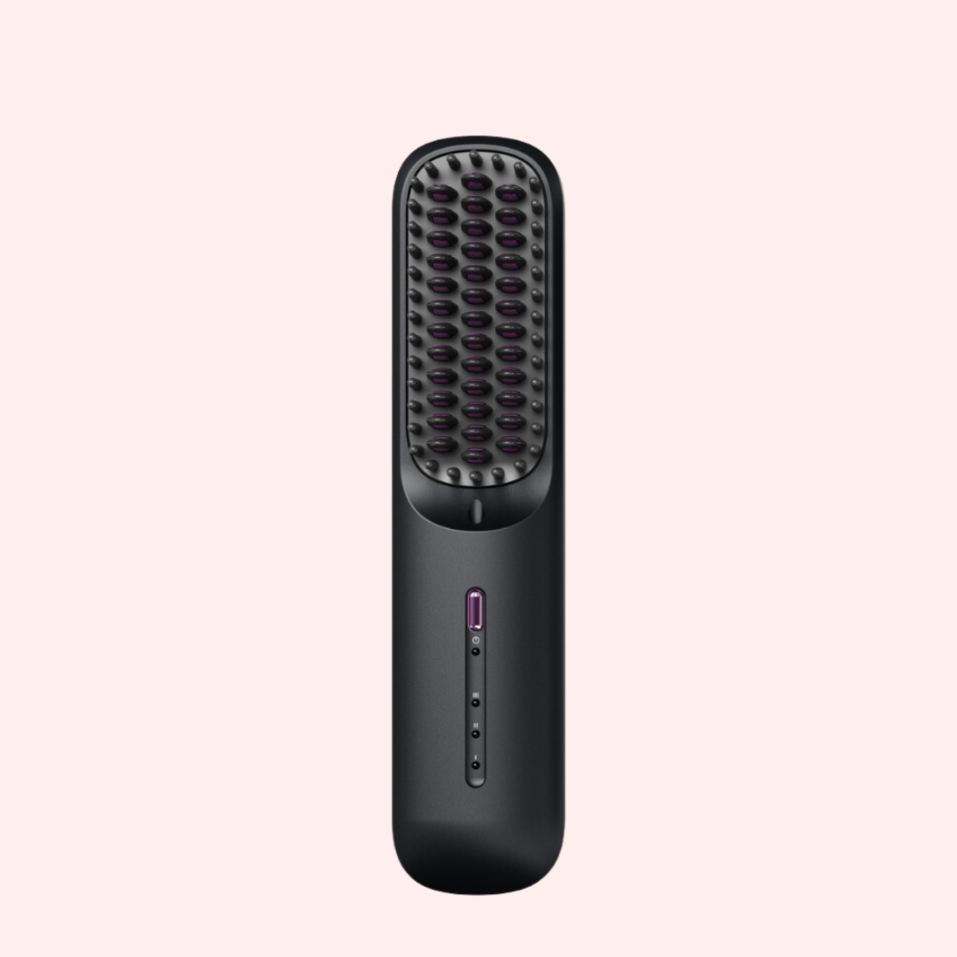 2-in-1 Haarstyler Glätteisen und Lockentool | Kompakt für unterwegs, Schwarz | Anpassbare Hitze für seidiges Volumen 1