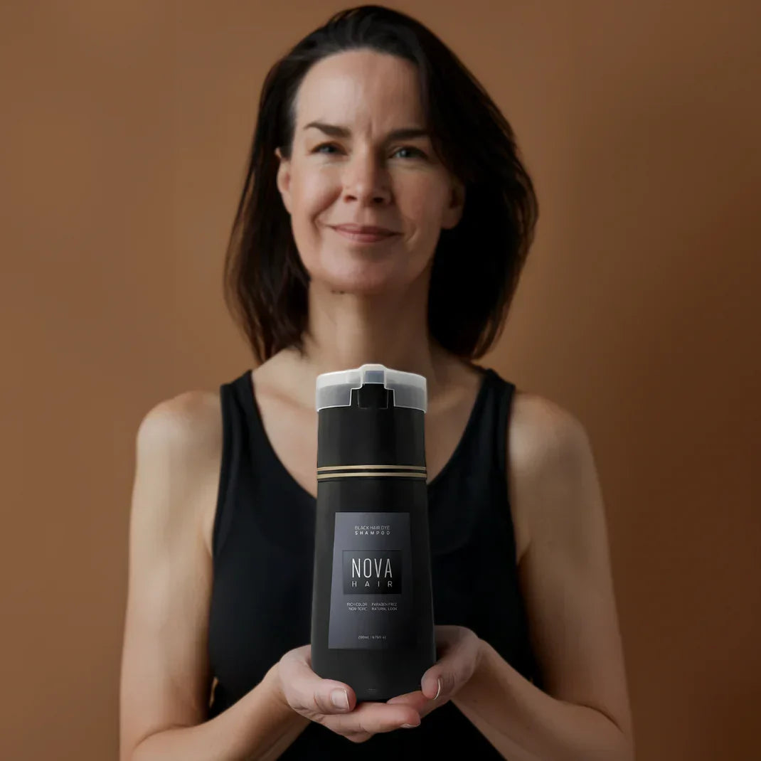 Farbshampoo gegen graues Haar 200 ml | Ohne Ammoniak, mit Ginseng & Ganoderma Extrakt | Deckt in 10 Minuten, hält bis 6 Wochen 2