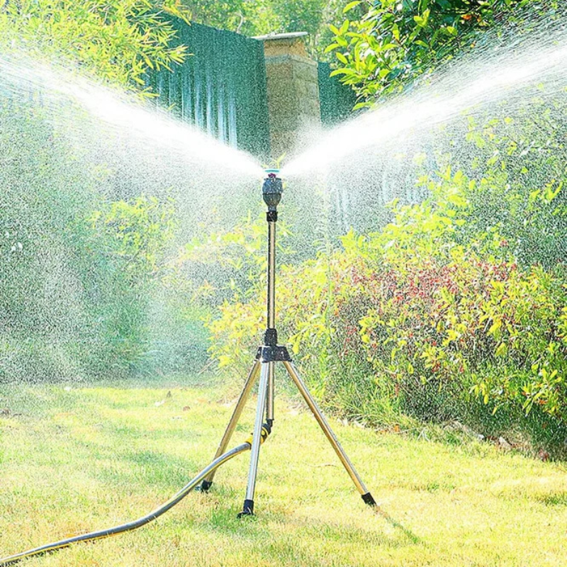 360-Grad-Gartensprinkler aus Metall & Kunststoff | Verstellbarer Sprühwinkel, Stativfuß | Für Rasen, Beete & Gärten 2