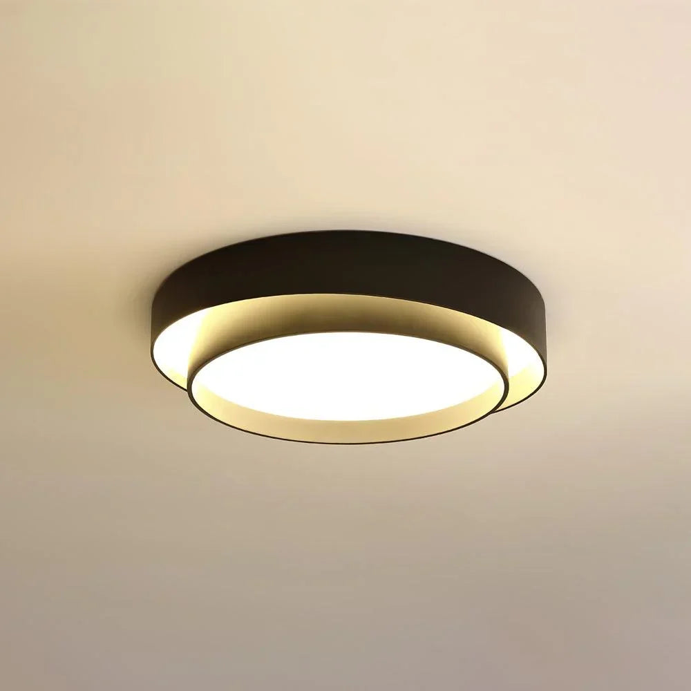 LED Deckenleuchte rund | Überlappende Rahmenstruktur, dimmbar per Fernbedienung | Energiesparend für Wohn- und Schlafzimmer 25