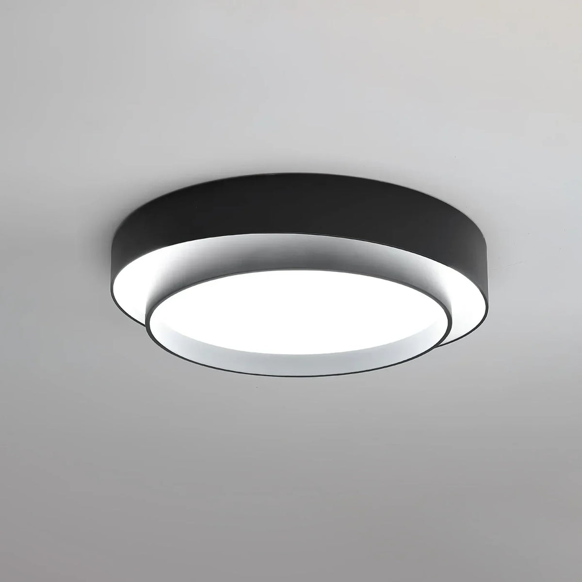 LED Deckenleuchte rund | Überlappende Rahmenstruktur, dimmbar per Fernbedienung | Energiesparend für Wohn- und Schlafzimmer 17