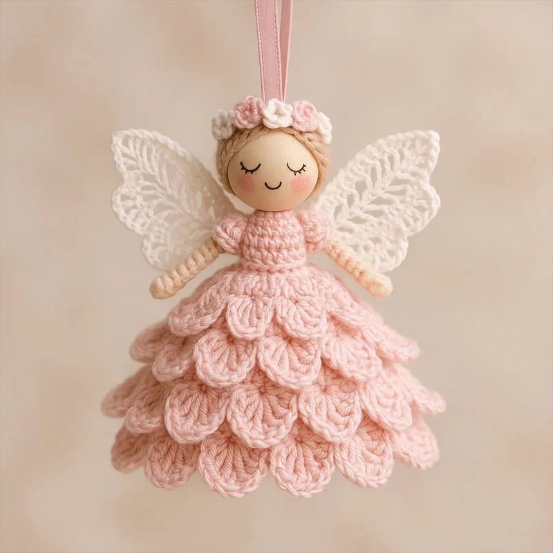 DIY Häkelset Engel-Ornament | 2er Set Garn inkl. Schritt-für-Schritt-Anleitung | Weiches Garn für Weihnachtsdeko und Geschenk 2