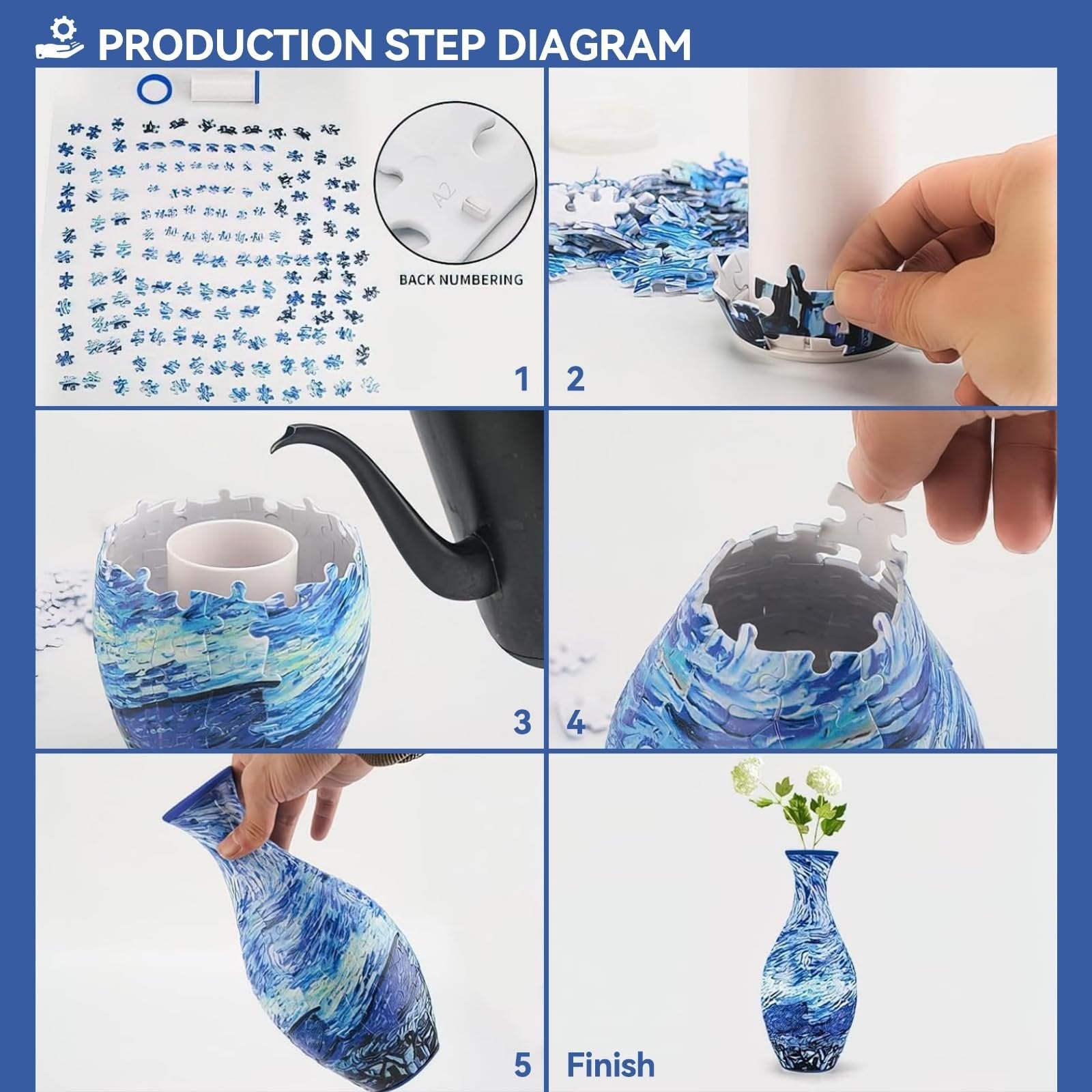 VaseRoyal™ – 3D-Puzzle-Blumenvase