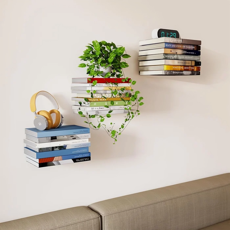 Booksy™ – Unsichtbares schwebendes Bücherregal