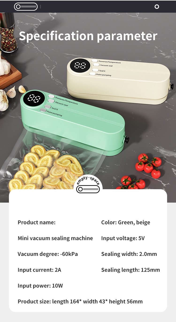 Kabelloses Mini-Vakuumiergerät Akkubetrieben für Sous-Vide 23
