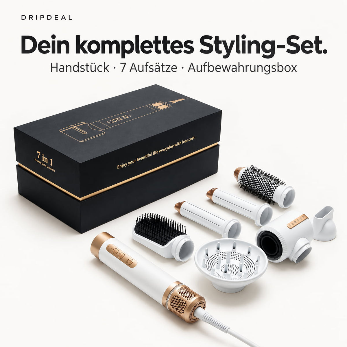 Multifunktions-Haarstyler 7 in 1 | 110.000 U/min Heißluft-Styler | Glätten, Locken & Volumen ohne Hitzeschäden 8