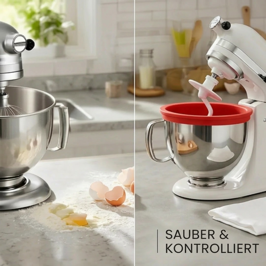 Silikon-Schüssel-Einsatz zum Backen | Mit Deckel, spülmaschinenfest & BPA-frei | Für sauberes, müheloses Kneten und Mischen 5