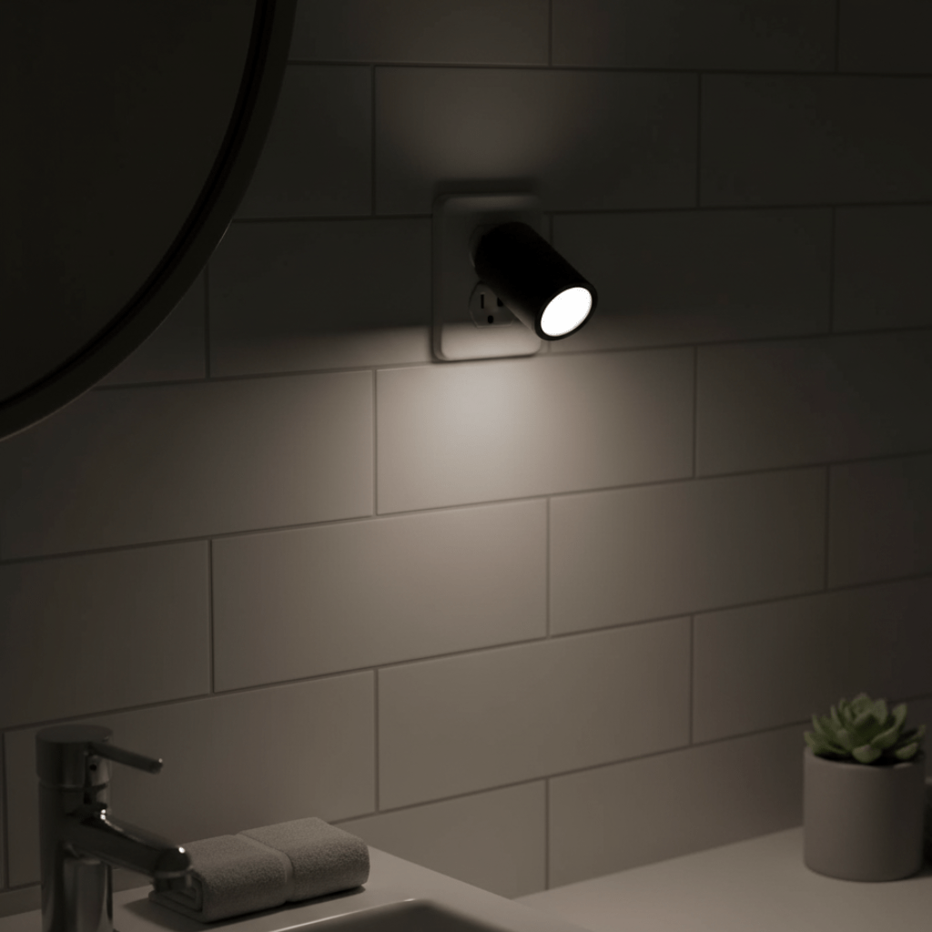 LED-Nachtlicht Steckdose dimmbar warmweiß 3000K mit Tag-Nacht-Sensor