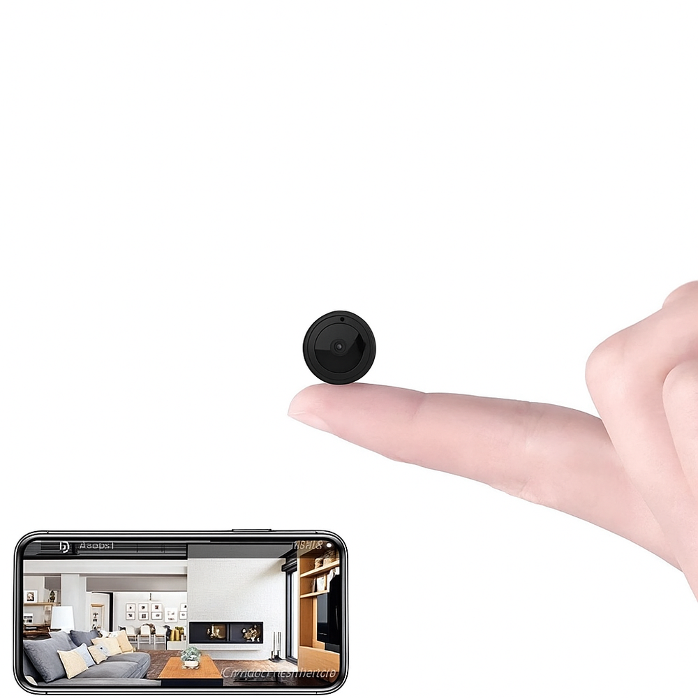 Überwachungskamera WLAN Mini | Nachtsicht & Live-Übertragung per App | Kompakt für Zuhause, Haustiere und Kinder 1