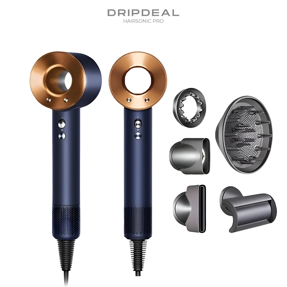 Haartrockner mit Ionen-Technologie und Diffusor | 5 Styling-Aufsätze, 110.000 U/min Motor | Ionen-Ausstoß, 100-240 V 22