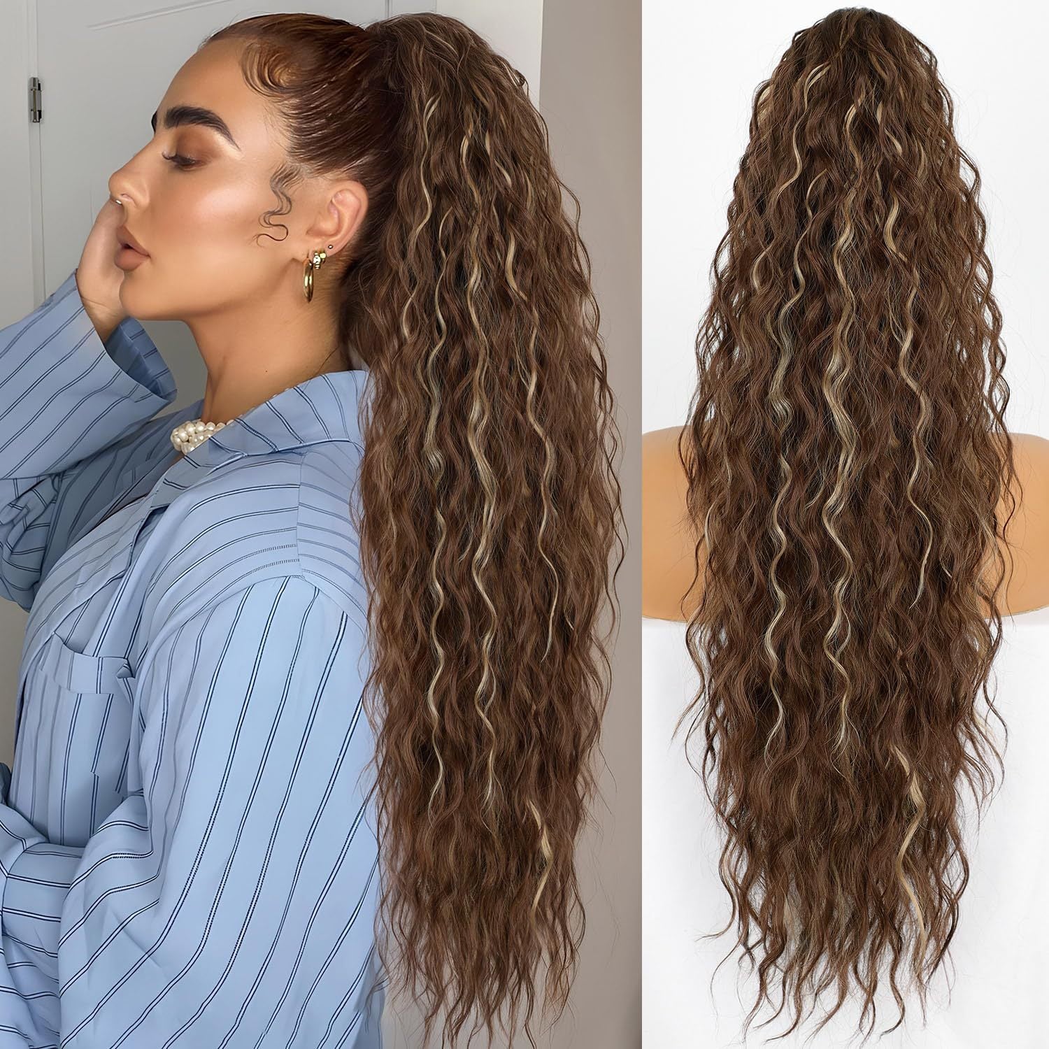 VolureStyle™ – Natürlich aussehender Clip-in-Pferdeschwanz für sofortiges Volumen