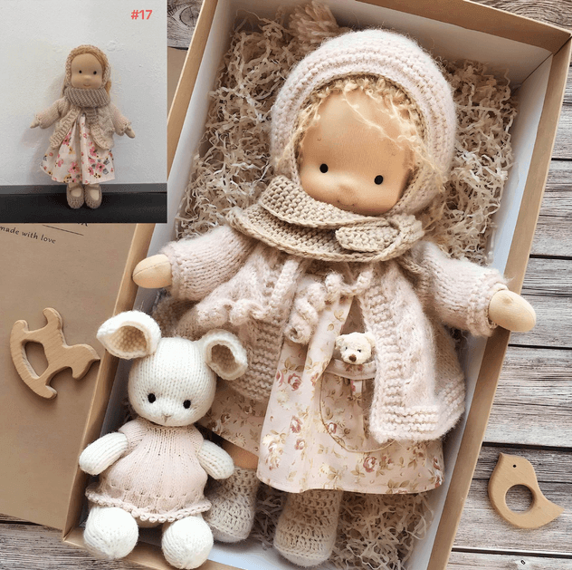 Handgefertigte Stoffpuppe aus Baumwolle | Weiches, minimalistisches Design | Fördert Fantasie und Geborgenheit 2