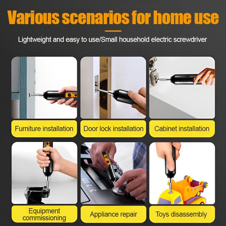 PortaScrewer™ – Wiederaufladbarer elektrischer Schraubendreher-Set