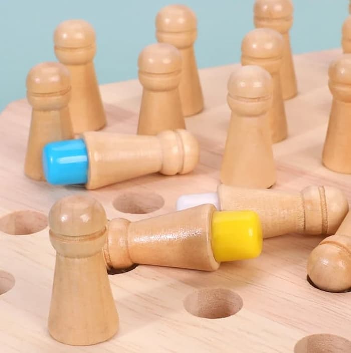 MatchFun™ – Gedächtnis-Streichholzschach aus Holz