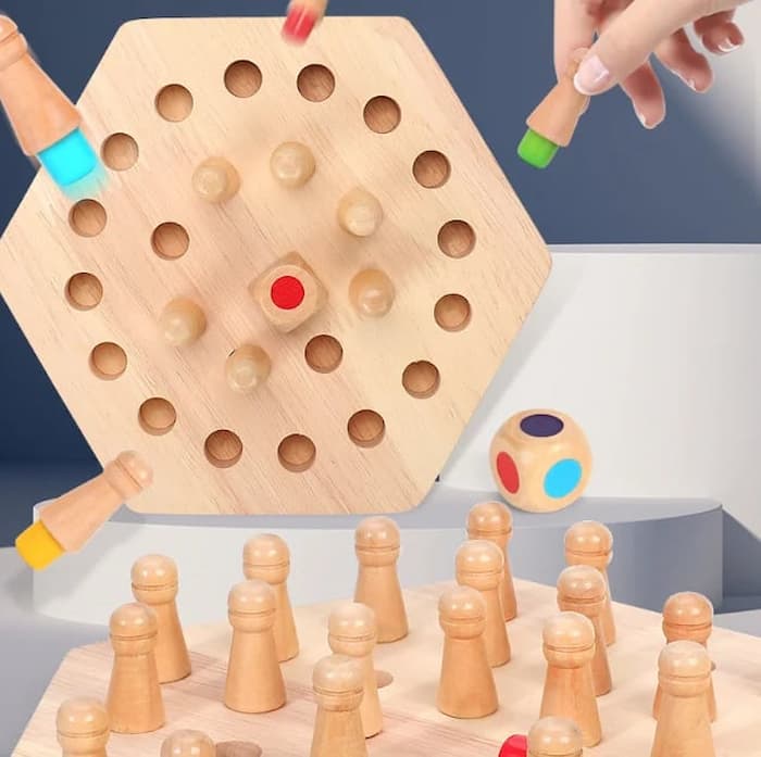 MatchFun™ – Gedächtnis-Streichholzschach aus Holz