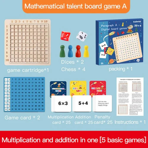 MathSmart™ – Multiplikationsspiel aus Holz für unterhaltsames Lernen