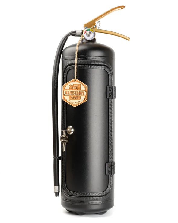 Feuerlöscher Mini-Bar Metall | Abschließbar mit Schlüssel oder Riegel | Ausgefallenes Geschenk für Herren zum Geburtstag 6