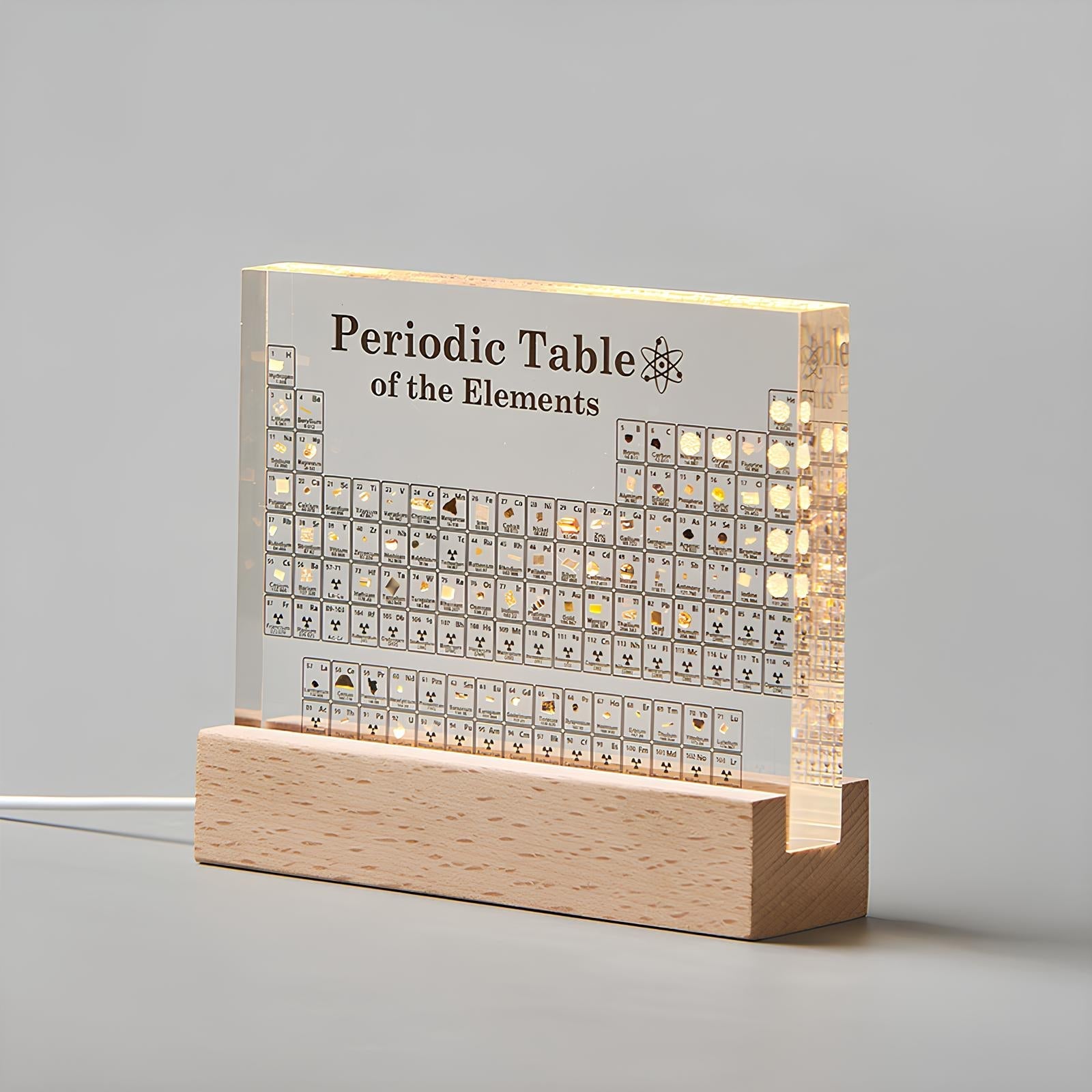PeriodicElements™ – Beleuchtetes Periodensystem mit echten Elementen