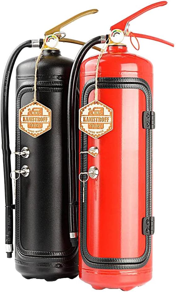 Feuerlöscher Mini-Bar Metall | Abschließbar mit Schlüssel oder Riegel | Ausgefallenes Geschenk für Herren zum Geburtstag 5