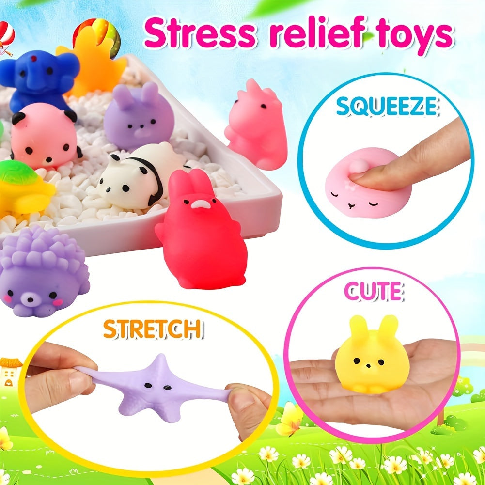 Squishy-Tier-Spielzeug-Set 36-teilig | Ungiftiges Silikon | Für Party, Klassenzimmer, Ostern und Geschenke geeignet 2