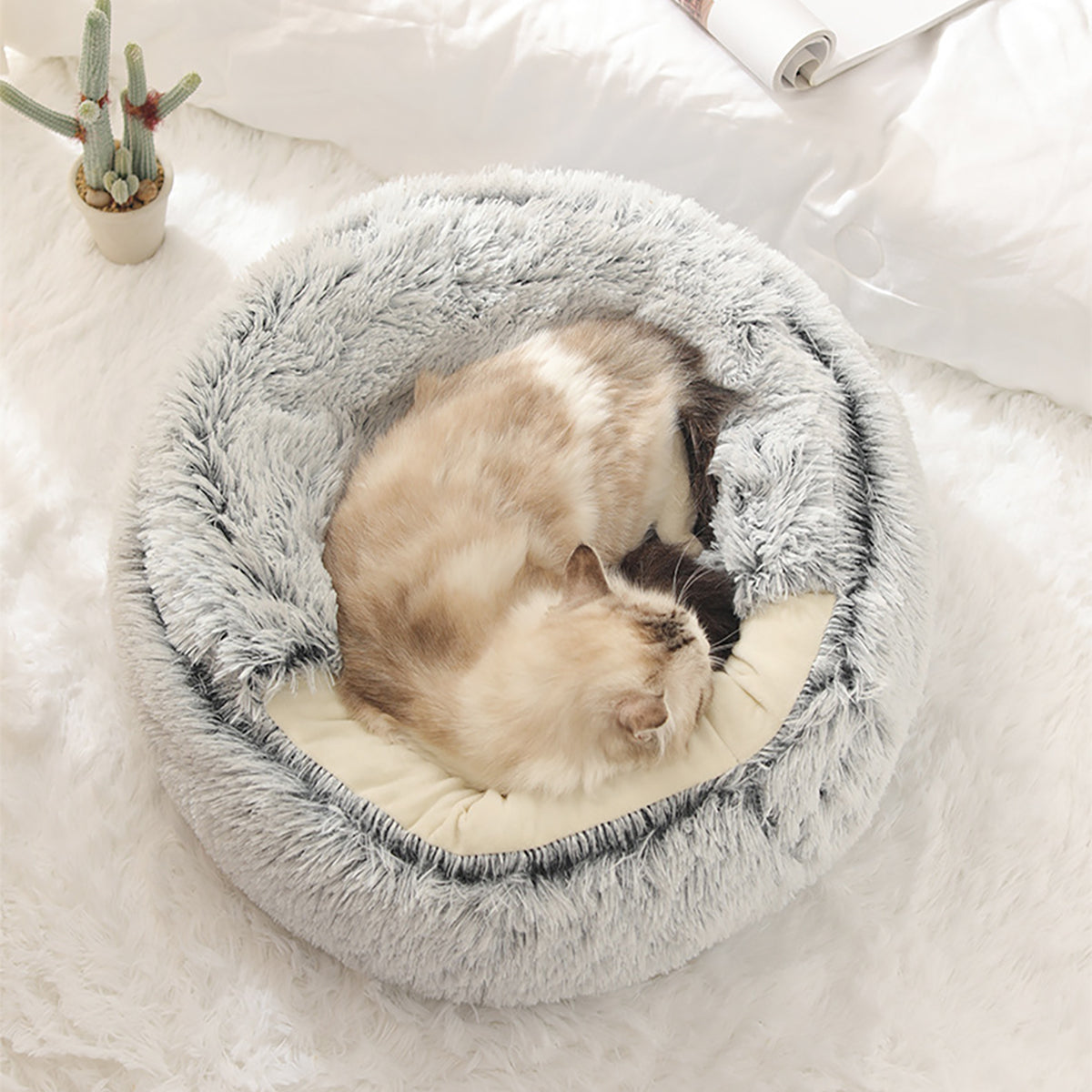 PawsSnuggy™ – Beruhigendes Haustierbett gegen Angstzustände
