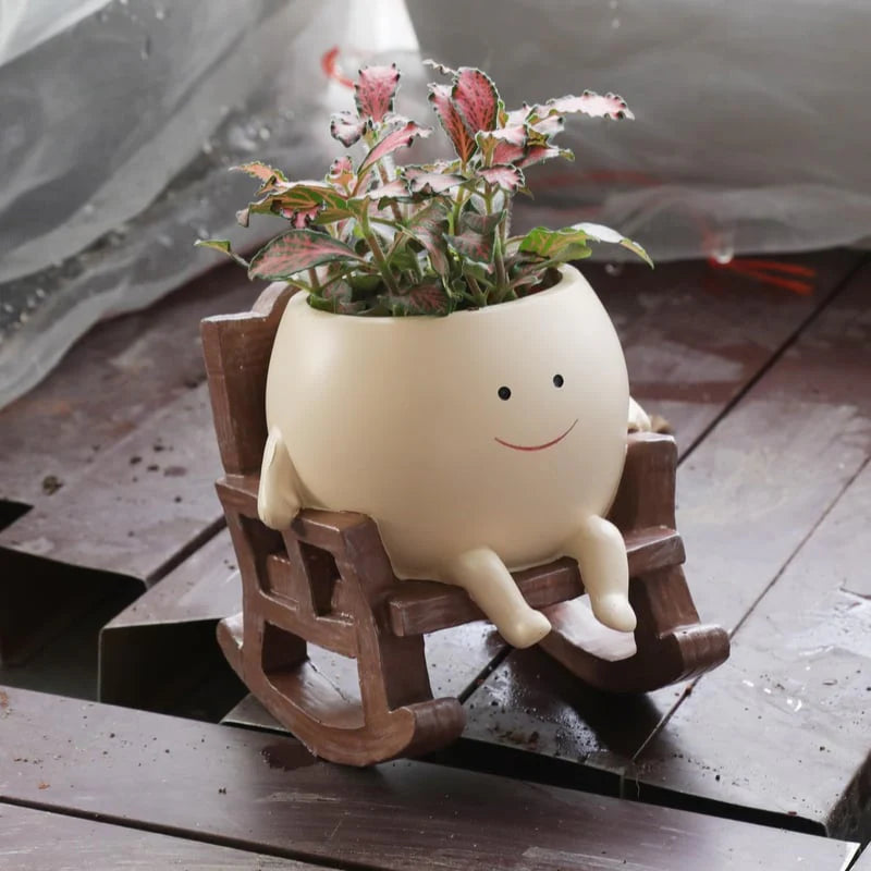 SlingGarten™ - Fröhlicher Blumentopf mit Gesicht