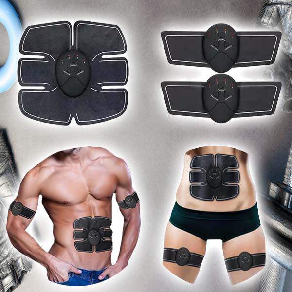 EMS-Muskelstimulator für Bauch, Arme und Beine | Kabellos & klebend | Ideal für Zuhause, Büro, Reisen und unterwegs 1