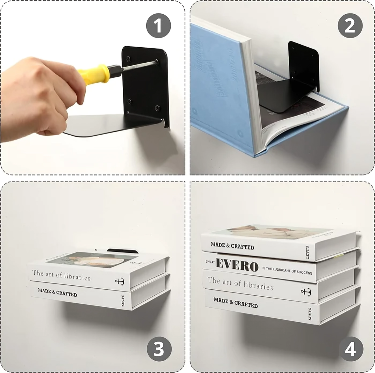 Booksy™ – Unsichtbares schwebendes Bücherregal