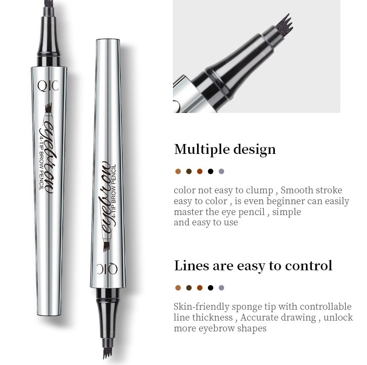 1+1 Gratis | QicPen™ - Microblading-Augenbrauenstift 4-fach-Tattoo-Pencil