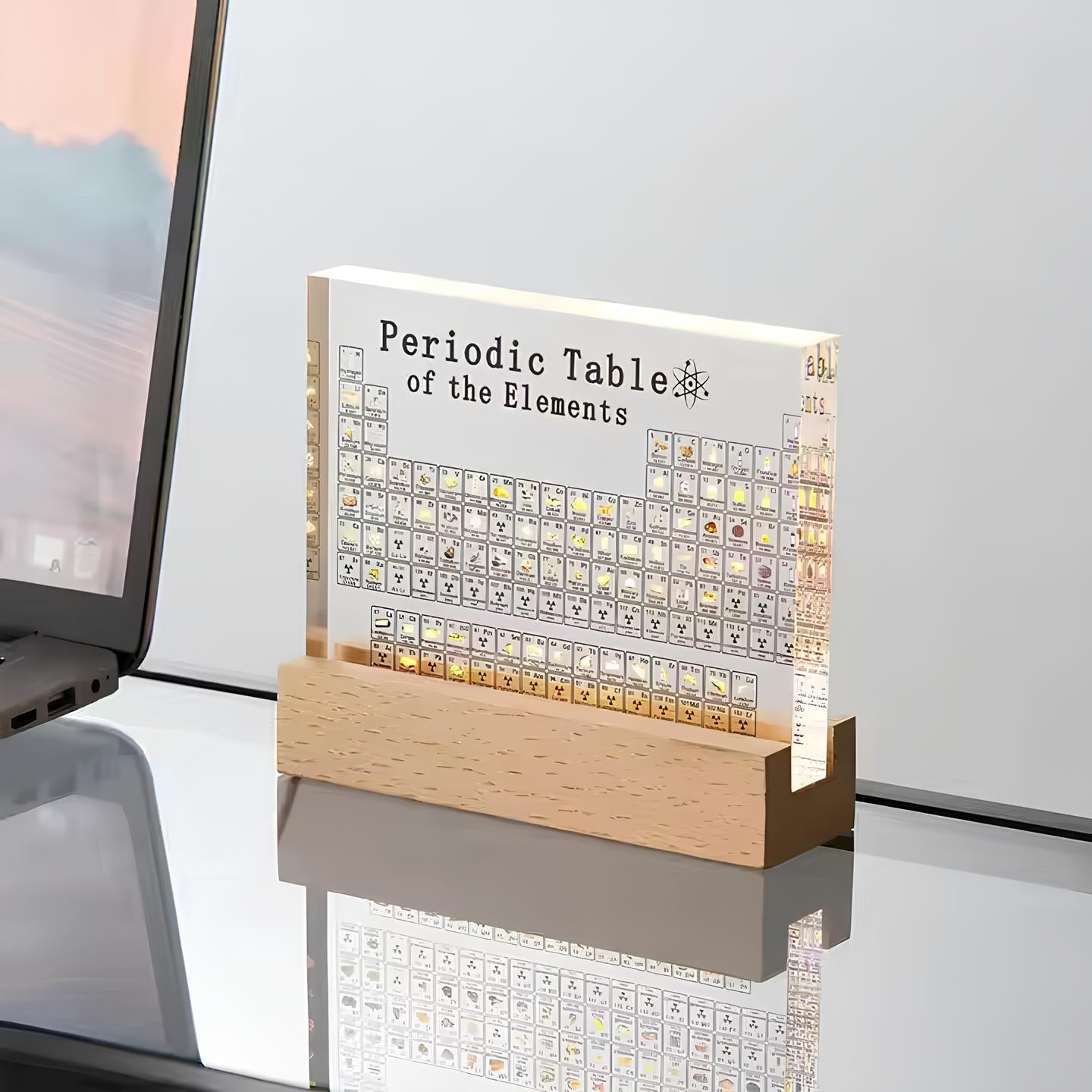 PeriodicElements™ – Beleuchtetes Periodensystem mit echten Elementen