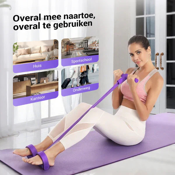 Ganzkörpertrainer mit Widerstandsbändern | Training für Arme, Beine, Bauch und Rücken | TPE mit Latex-Bändern, kompakt & leicht 26