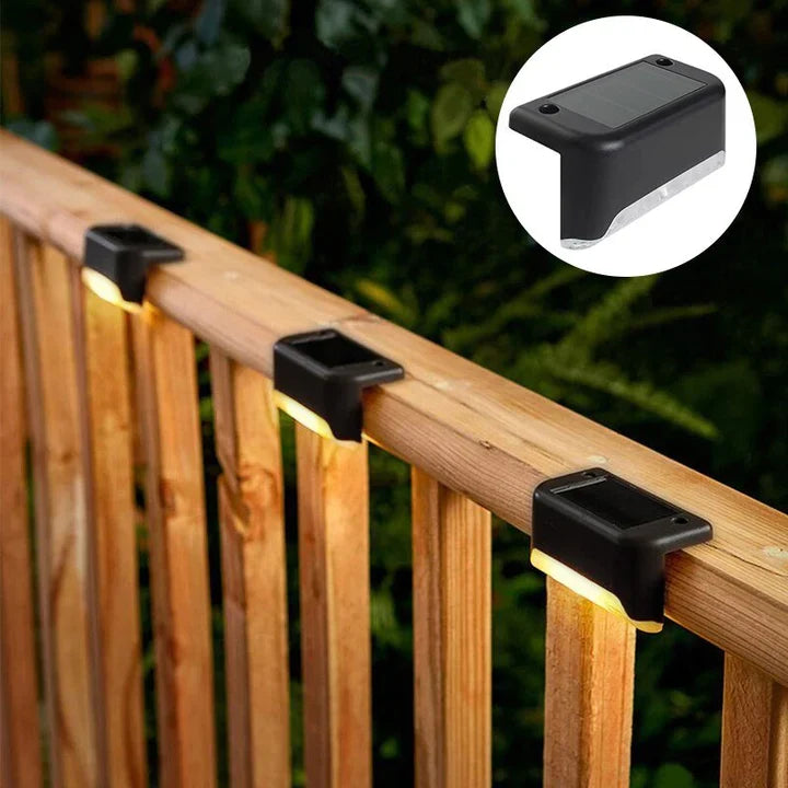 Solar-Stufenleuchten ABS-Gehäuse | 8er Set inkl. 2 Gratis, Auto Ein/Aus | IP44 Wasserdicht für Garten, Wege & Treppen 4