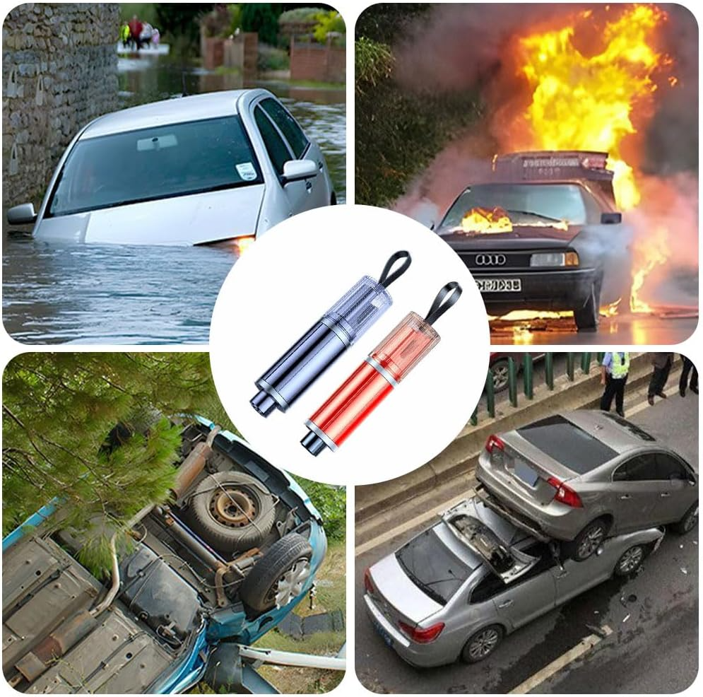 Auto-Notfallwerkzeug 2-in-1 | Fensterbrecher & Gurtschneider | Federbelastete Klinge, rutschfester Griff, kompaktes Design 9