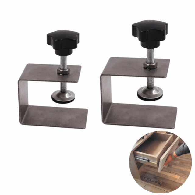 CraftClamps™ - Verstellbare Front-Montagezwingen für Schränke und Holzarbeiten (2 Stück)
