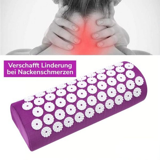 Akupressurmatte mit Nackenkissen | TPE-Noppen für Druckpunkte am ganzen Körper | Rutschfeste Unterseite für Zuhause und Büro 3