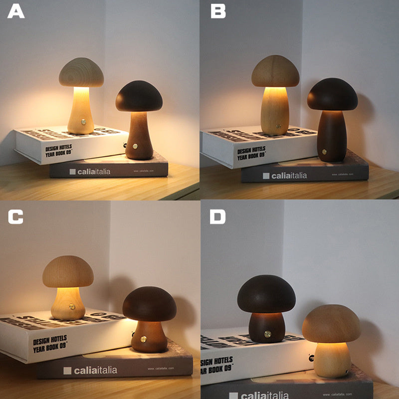Shroomy™ - Kabellose LED-Holzpilzlampe