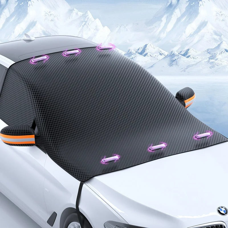 Magnetische Windschutzscheiben-Abdeckung Wetterfest Eis Schnee 4
