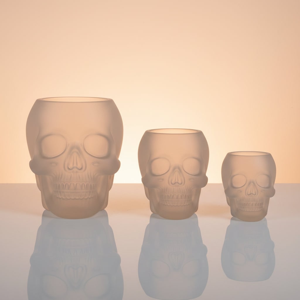 Totenkopf-Silikonformen-Set 3-teilig | Ausgearbeitetes 3D-Design für Totenkopf-Deko | Flexibel, wiederverwendbar für Gießprojekte 3