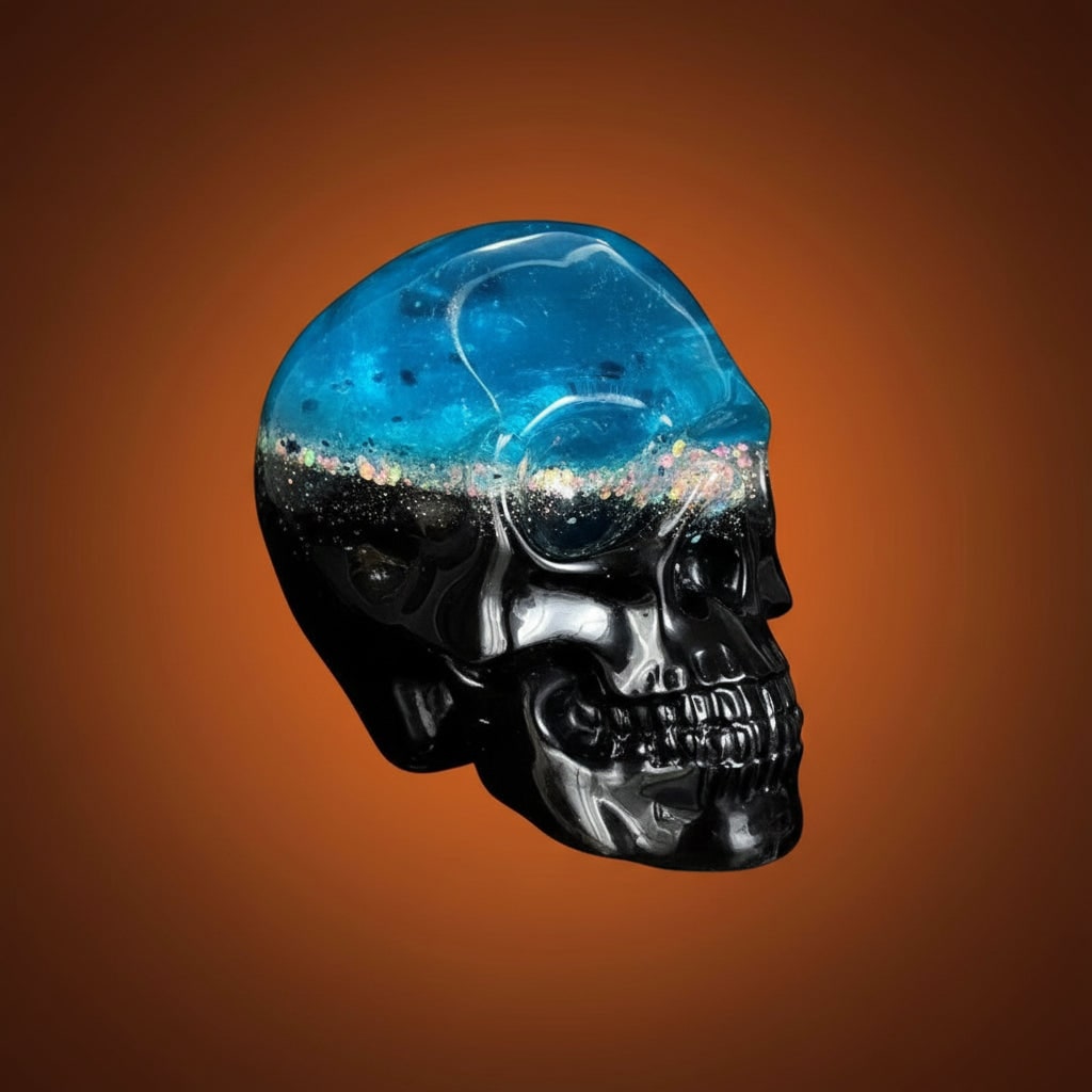 Totenkopf-Silikonformen-Set 3-teilig | Ausgearbeitetes 3D-Design für Totenkopf-Deko | Flexibel, wiederverwendbar für Gießprojekte 4